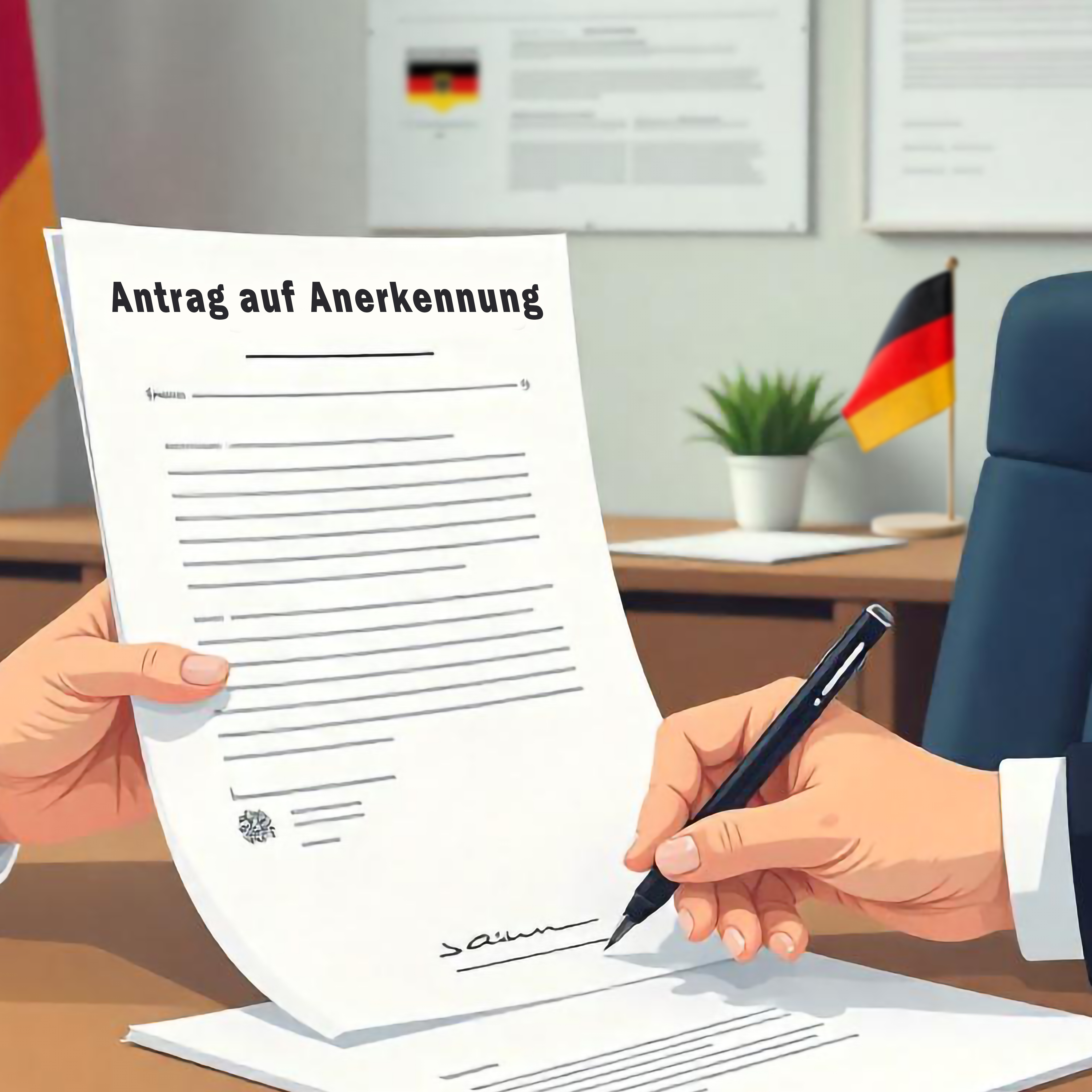 Der Antrag auf Anerkennung